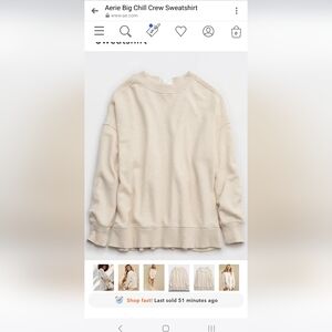 AERIE big chill sweatshirt with bow